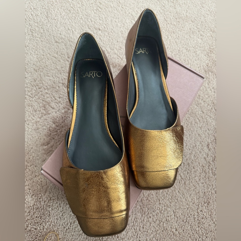 Franco Sarto Bronze Flats